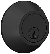 Lock Scout Deadbolt with Round Trim, Keyed 2 Side, Matte Black Finish