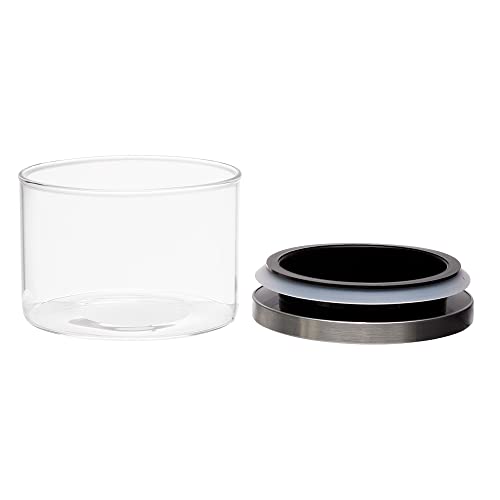 Mimo Style Borossilicato Pote Hermético de Vidro com Tampa, Transparente (Bronze), 370 ml