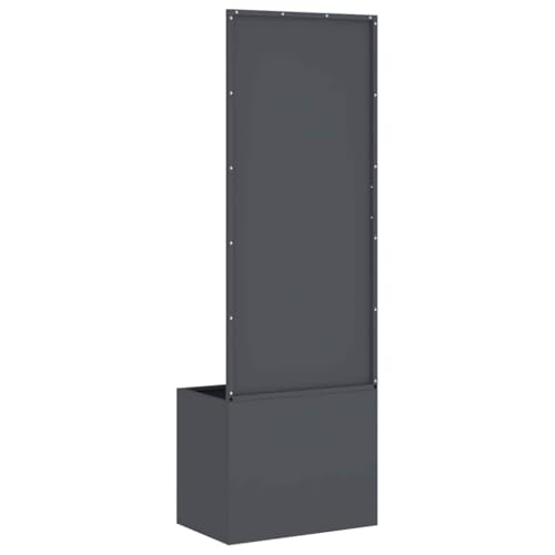 vidaXL Garten Sichtschutz-Leinwand Anthrazit 50 x 140 cm, Garten und Terrasse, Moderne Abtrennung, dekorative Einlagen, schlanker Sichtschutz, zeitgemäße Umrandung