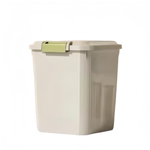 10KG Airtight Rice Storage Container with Measuring Cup, Food Grade Grain Storage Bin with Double Seal Buckle, Rice Box for Rice, Beans, Cereal and Pet Food, Kitchen Pantry Organizer (10KG with cup)