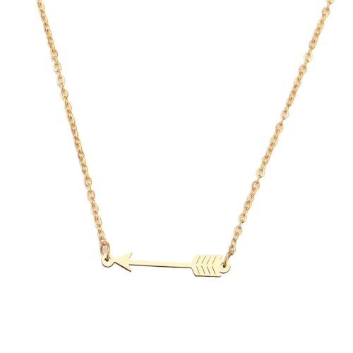 Collier ras du cou flèche pour homme et femme en acier look moderne