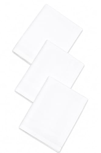 Image of Calvero Cotton Solid Handkerchief for Men and Boys, Super Absorbent Hanky, Black, Blue, Orange,Red,White,Yellow, 3 Pack
