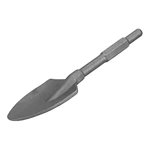 Clay Spade, Wear Resistant High Hardness Digging Tool Demolition Hammer Shovel Durable 45CR Steel Standard Size with 1 - 1/8in Shank for Electric Jack Hammers