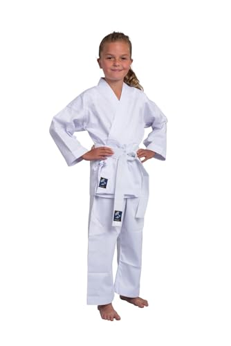 TEKKA BUDO Kinder Karateanzug Kidoka weiß - Leichtes Kids Modell...