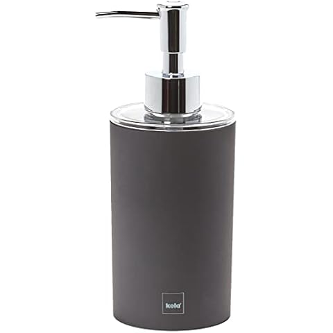 kela Liquid soap Dispenser Dark of Plastic in Black, 6.5 x 6.5 x 18.5 cm Cover