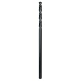 Greycore Tools 1/2 Inch x 12 Inch Black Oxide Aircraft Extension Bit – Extra Long Drill Bit for Steel, Wood, Plastic and Aluminum - Round Shank, Split Point (1/2
