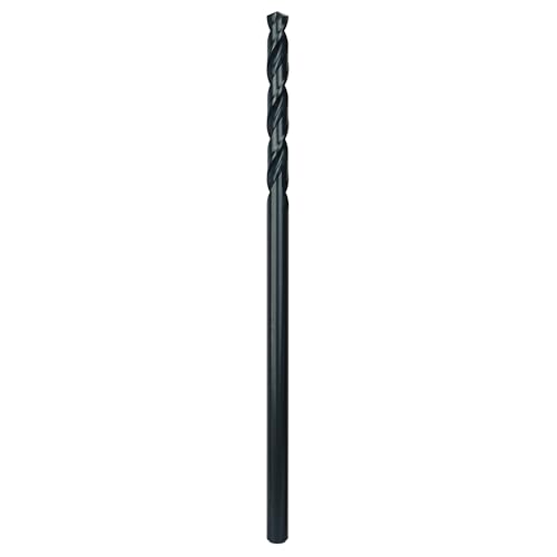 Greycore Tools 1/2 Inch x 12 Inch Black Oxide Aircraft Extension Bit – Extra Long Drill Bit for Steel, Wood, Plastic and Aluminum - Round Shank, Split Point (1/2