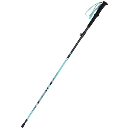 Bastones De Trekking De Fibra De Carbono, Equipo Ultraligero para Senderismo, Bastones De Trekking Plegables con Ajuste, Cerraduras De Palanca Y Accesorios para Terreno(Green Color)