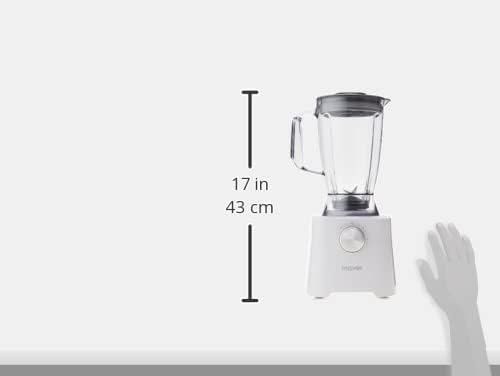 Mayer MMFP402 Food Processor dimensions showing 17 inches or 43 cm height
