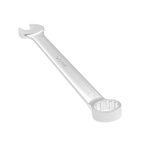 Image of Groz Combination Spanner 8 mm, Length 115 mm | DIN 3113 Standards | Chrome Vanadium, Matt Satin Chrome Combination Wrench Tool | CSP /DIN /8G