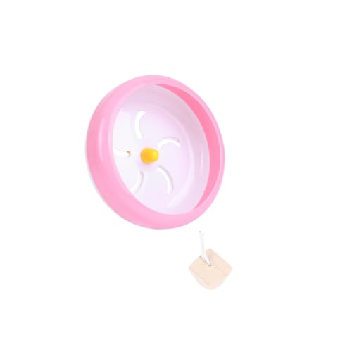 PERSELOSO ハムスターの回し車 ハムスターホイール ネズミの輪 ハムスターホイール小 ねずみ ハムスターのランニング運動 小さな静かなハムスター ホイール ピンク ランダムカラー