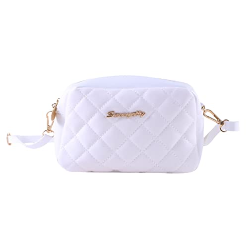 Tassel Small Messenger Bag for Women Rhombus Embroidery Shoulder Bag Simple Chain Female Crossbody Bags Casual Shopping Phone Pouch Purse,Pink