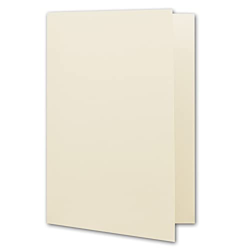 Folia Bringmann Folded Cards with Envelopes & Gift Box. Pack of 50 Blank White Invitation Cards in Cream White Printable Post Cards To A6 - Image 3