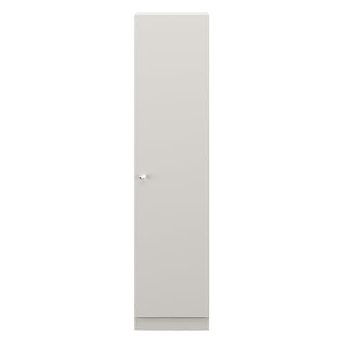 Image of Burlyworth Fanciable Engineering Wood Wardrobe Almirah for Clothes with 1 Door | Single Door Cabinet Closet Organizer | Multipurpose Cupboard for Bedroom Living Room | 43 x 42 x 180 CM (White)