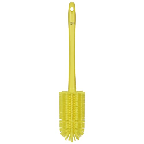 Image of Vikan 5382806 Pipe Brush with Handle, one piece, 3.1 inch, Medium, Yellow