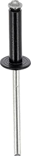 Rivets épanouis noirs 4mm fixation plaque immatriculation carrosserie 4919