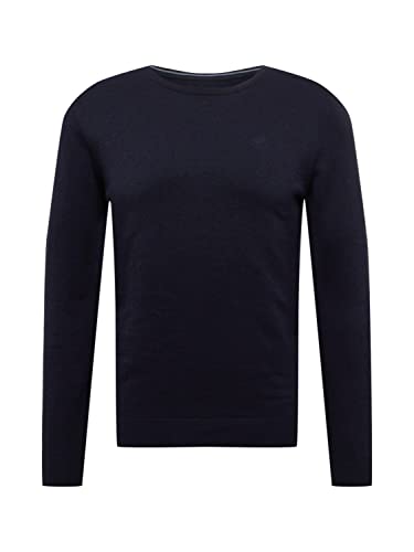 TOM TAILOR 1031899 Sweater, 13160 - Mélange Bleu Marine tricoté, L Homme Cover
