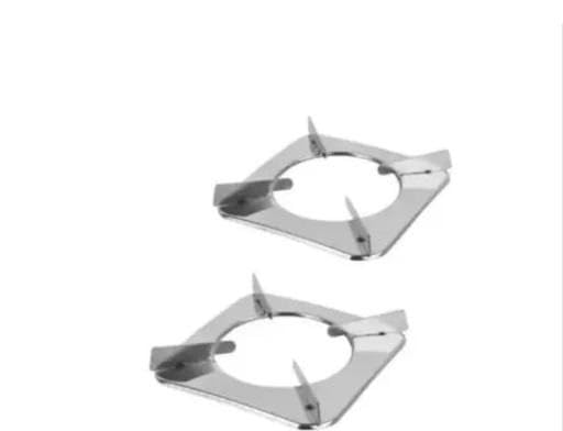 Image of Heavy Duty Pan Support for Gas Stove with Stainless Steel Body and Free Lighter KnobsSilver