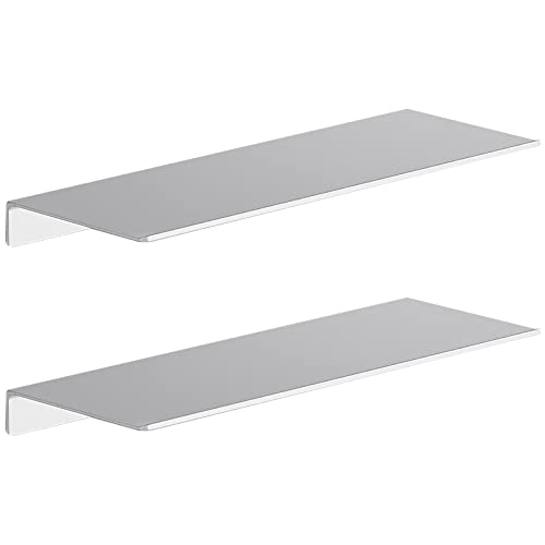Danpoo Adhesive Floating Shelves for Wall Storage, Metal Wall Shelves