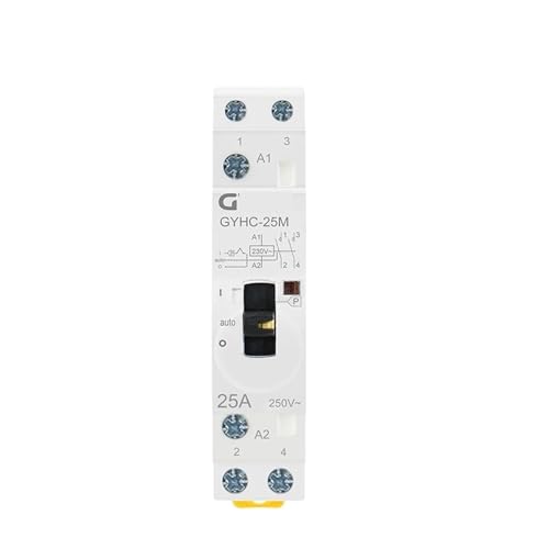 Contacteur monophasé 2NC avec commande manuelle intégrée pour couper le circuit domestique 16A