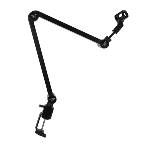 Vaguelly 高耐荷重可能マイクアームスタンド 字型ケーブルストラップ付 デ