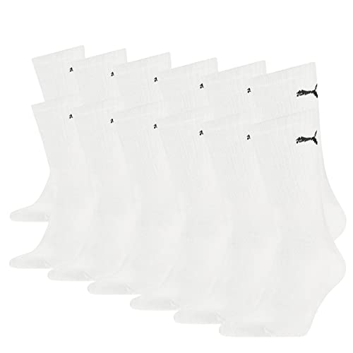 PUMA Unisex Crew Tennissocken Sportsocken Socken für Damen Herren 6 Paar, Farbe:300 - white, Socken & Strümpfe:47-49 PUMA Unisex Crew Tennissocken Sportsocken Socken für Damen Herren 6 Paar, Farbe:300 - white, Socken & Strümpfe:47-49