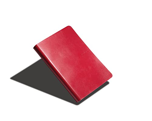 Image of A5 Size Red Notebook Journal | Ruled Acid Free Paper | 400 Pages | 70GSM | 360 Degree Flexibility | 100% Handmade | PU and White paper | Classic Signature Series | Bookmark Included
