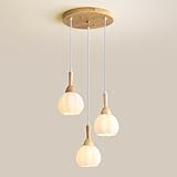 suspension pate de verre muller  Elksdut Mid Century Modern Suspension Éclairage Suspension en Verre Blanc Suspension Ancienne Ferme Suspendu Îlot De Cuisine Luminaire Suspension en Forme De Fleur E27 Lustres