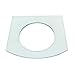 Renovators Supply Haiku Glass Wall Mount Bathroom Sink 23 3/4 Inches Clear Tempered Glass Round Console Sink With Chrome Faucet, Pop Up Drain And Towel Bar