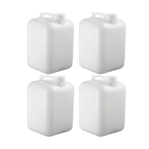 FastRack 6 Gallon Hedpak Water Jug with Screw Cap | 4-Pack, BPA-Free Food-Grade HDPE, Leak-Proof White Container | For Brewing, Fermentation & Water Storage
