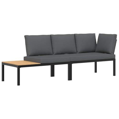 vidaXL Garten Sofa Garnitur 2-TLG., Gartenmöbel Set mit Kissen,...