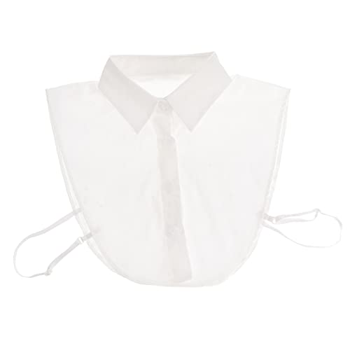 Blusa Desmontable con Cuello Falso para Mujer, Cuello Postizo Blanco Ajustable, Camisa Media con Botones para Vestidos, Suéteres Y Blusas