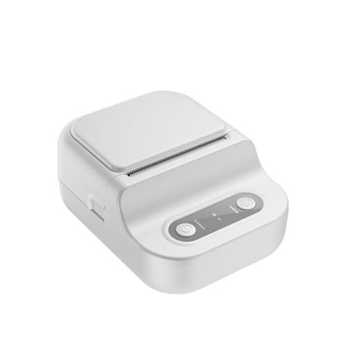 Image of Label Printer, Desktop Portable Printer, inkless Thermal Compact Printer, Connects to Smartphones and Computers, can Apply Quick-Adhesive Labels, Suitable for Homes, Offices, Factories. (White)
