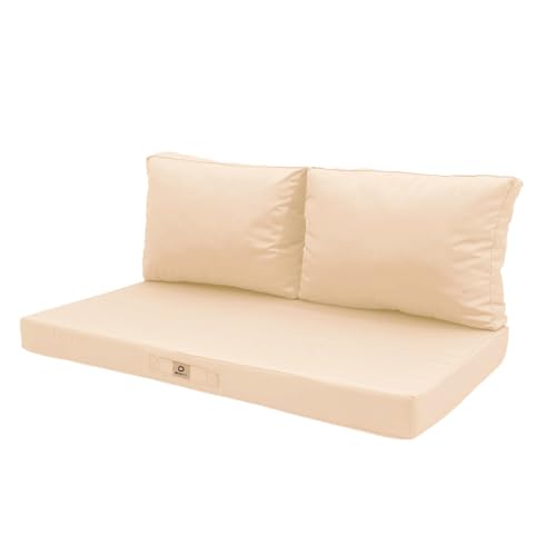 deco arts Coussins pour Salon de Jardin Déhoussable - Coussins extérieur - 100x50 cm - Coussin de Remplacement pour Fauteuil, Banc & Chaise d'extérieur -...