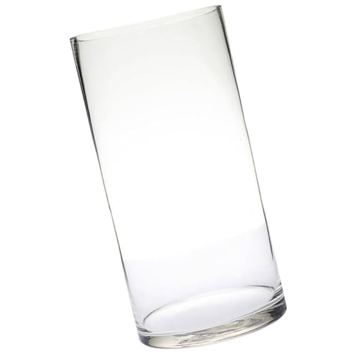 Vase en verre transparent grand format pour centre de table salon