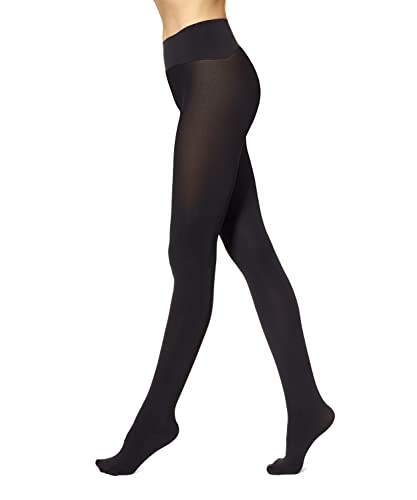 HUE No Nonsense Women's Yoga Waistband Blackout Tights2