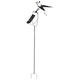 Machify Metall-Garten-Wipppfahl, flatternde Flügel, Vogelschreck, Windspiel, 120 cm, wasserdicht, für Gärten, Höfe, Bauernhöfe
