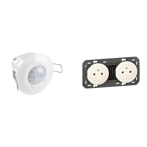 Détecteur de mouvement Legrand 048944 pour éclairer et double prise dooxie