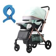 Breez Baby Rubber Wheel Stroller/Pram with Six Months Warranty (Latest Model - 2023) for New Born/Toddler/Kid for 0 to 3 Years Travel Friendly, 5 Point Safety Harness - Green