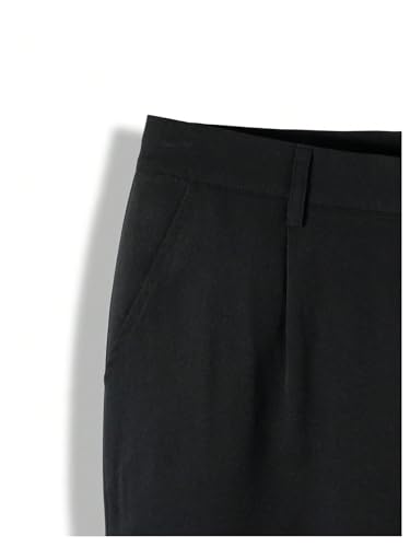 OYOANGLE Men's Pleated Dress Pants Zipper Fly Work Casual Slacks Business Casual Trousers4