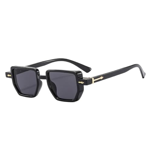 Lunettes de soleil rétro polygonales pour femme style punk chic aux verres dégradés UV400