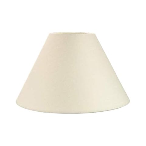 Traditional Plain Cotton Coolie Lampshade - for Table Lamps or Ceiling - Cylinder Pendant with Reducer - 10" / 25cm -(Cream) Cover