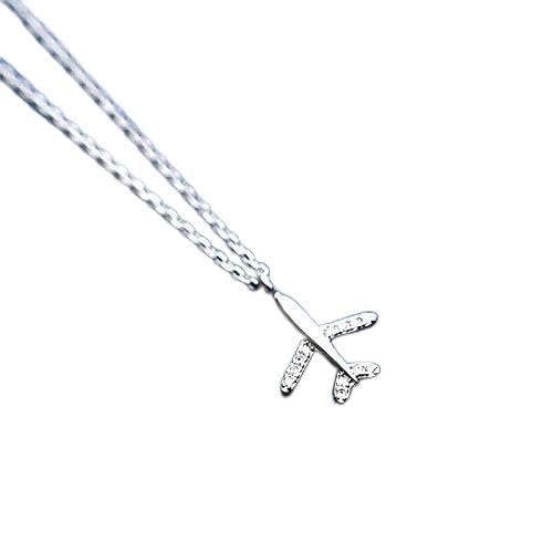 Collier avion argent 925 délicat et raffiné pour femme adepte de bijoux élégants