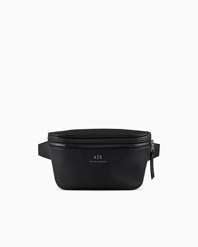 Armani Exchange Essential, Dino, Waistbag, tryckt logotyp, krabba för män, Svart, Taglia Unica