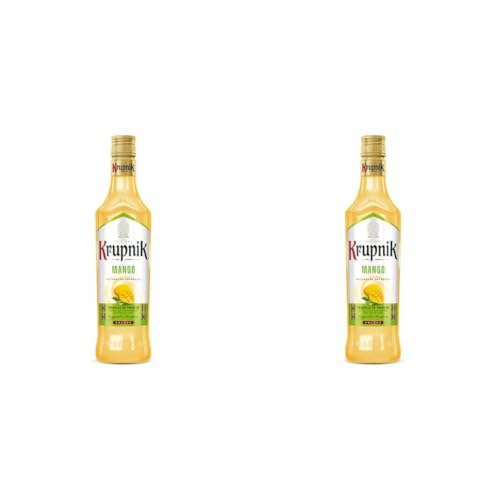 Krupnik Mango Cream Liqueur - Indulge in Tropical Bliss with Smooth 16% ABV, 50cl Bottle - Exotic Delight for Your Palate (Pack of 2)