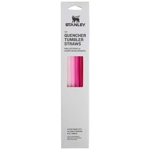 Stanley Quencher Tumbler Straws for 40 oz | Reusable Replacement Straws for Tumbler with Handle | Stainless Steel Drinking Cup Accessory | BPA-Free | Pink Multi Pack