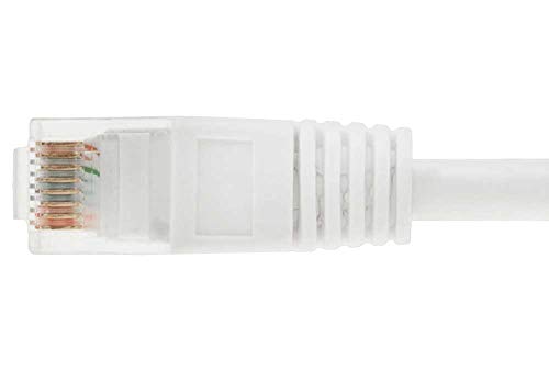 Cable de red ethernet Cat 5E 10ft UTP blanco miniatura 4