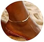 MIDEEO Snake Chain Anklets Layered Beaded Anklet Minimalist Layering Beads Pearl Infinity Anklets for Women 14k Gold Plated Cute Evil Eye Coins Chain Ankle Bracelet Minimalist Dainty Satellite Chain Anklet