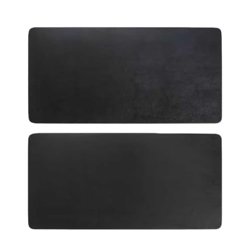 EatnMgan デスクマット レザー 裏面マイクロファイバー 大型マウスパッド デスクパッド 滑り止め 防水 防油 断熱 お手入れ簡単 オフィス 自宅用 装飾用 デスクパッド（ブラック，80*40cm）
