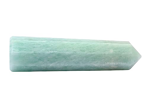 Image of Amazing Gemstone Amazonite Crystal Towers ~ Natural Healing Crystal Point Obelisk for Reiki Healing and Crystal Grid (3 inch to 4 inch INCH)